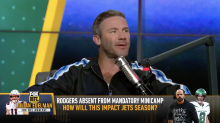 Julian Edelman reacts to Aaron Rodgers missing minicamp